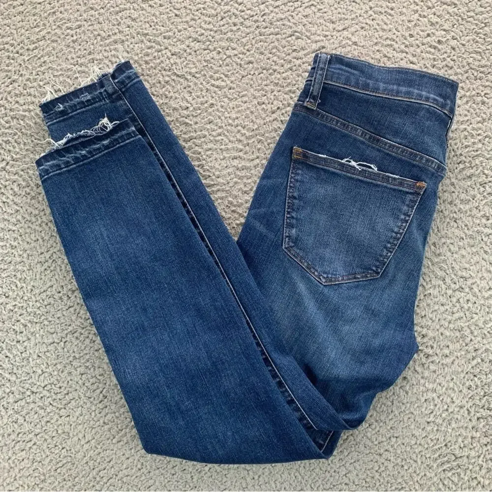 Madewell 10" High-Rise Skinny Button-Front Drop-Hem Women's Jeans  -  Size:  26 - Picture 5 of 16